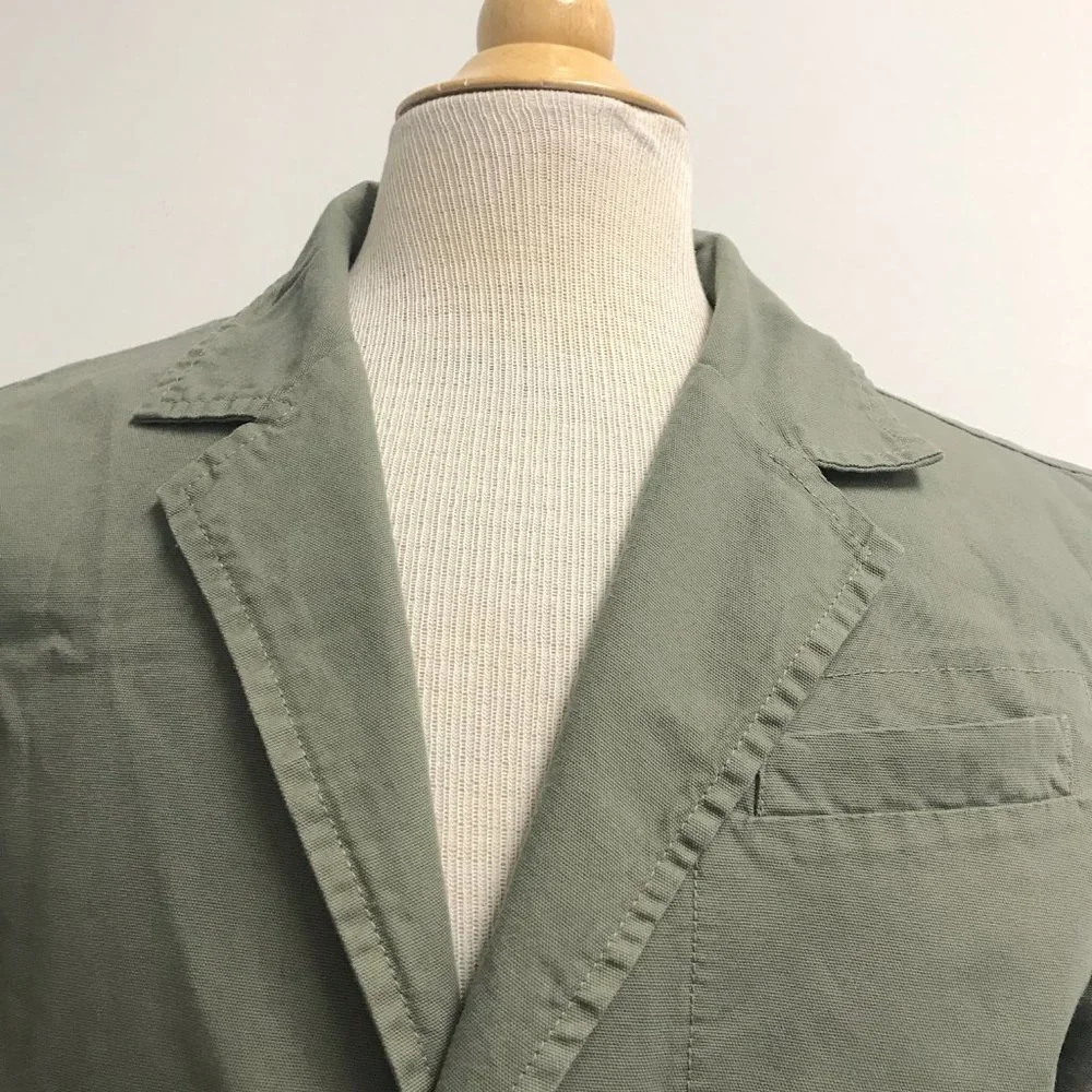 James Perse khaki green cotton blazer jacket 2 M